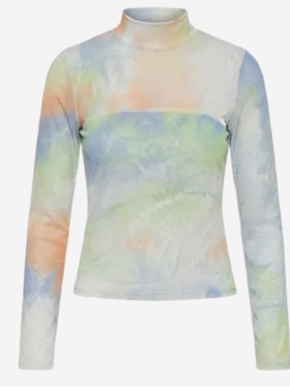 Wilfred Pastel Tie-Dye Mock Neck Long Sleeve Top